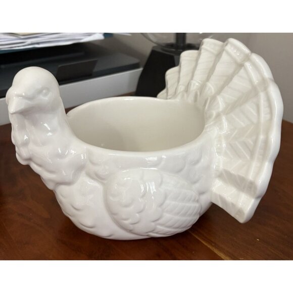 Yankee Candle Large White Turkey Votive Holder -NWT Retired - Picture 1 of 4